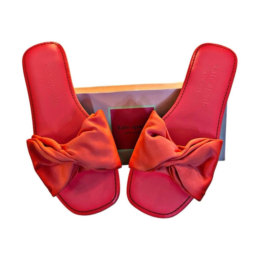 Kate Spade New York Pink Bow Slide Sandals